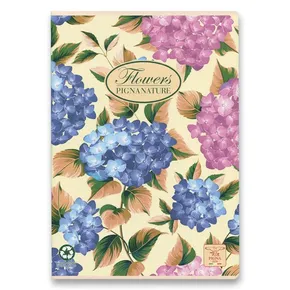 Iskolai füzet Pigna Nature Flowers A4-es, tiszta, 40 lapos, motívumkeverék